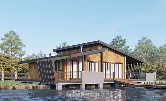 100-007-П Проект бани из бревен Черкесск | Проекты домов от House Expert