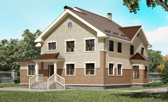 300-004-Л Проект двухэтажного дома, красивый домик из твинблока Карачаевск | Проекты домов от House Expert