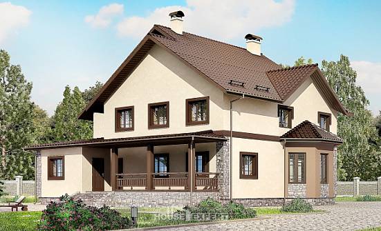 265-003-Л Проект двухэтажного дома, красивый загородный дом из газосиликатных блоков Черкесск | Проекты домов от House Expert