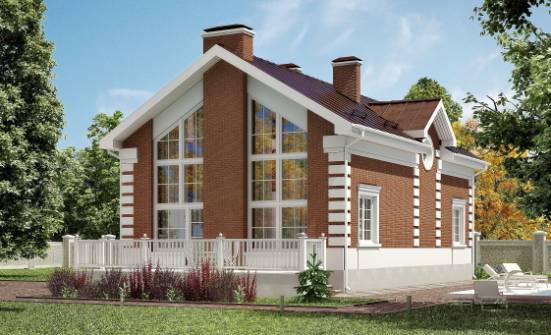 160-009-П Проект двухэтажного дома мансардный этаж, небольшой домик из керамзитобетонных блоков Черкесск | Проекты домов от House Expert