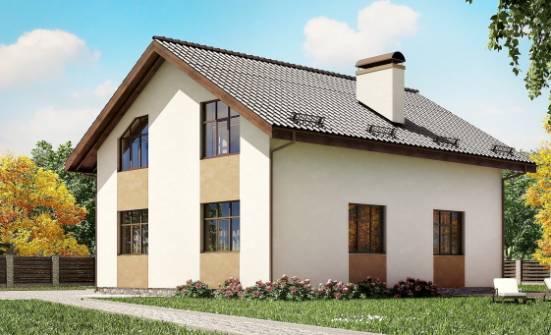 170-002-П Проект двухэтажного дома с мансардным этажом, уютный загородный дом из твинблока Черкесск | Проекты домов от House Expert