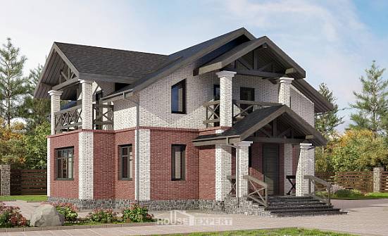 160-014-Л Проект двухэтажного дома, классический коттедж из теплоблока Черкесск | Проекты домов от House Expert