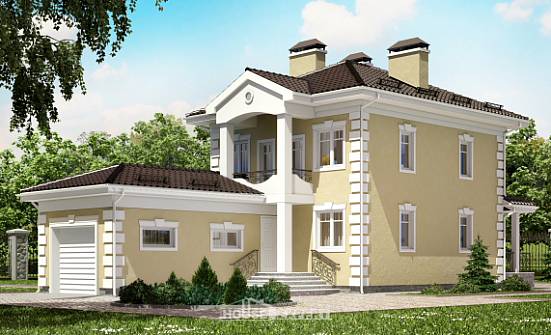 150-006-Л Проект двухэтажного дома, гараж, бюджетный загородный дом из бризолита Черкесск | Проекты домов от House Expert
