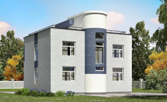 180-005-П Проект двухэтажного дома, просторный коттедж из блока Черкесск | Проекты домов от House Expert
