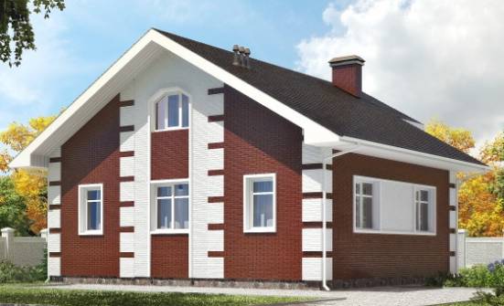 115-001-П Проект двухэтажного дома с мансардой, уютный дом из блока Карачаевск | Проекты домов от House Expert