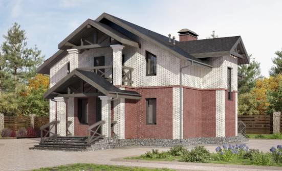 160-014-Л Проект двухэтажного дома, классический коттедж из теплоблока Черкесск | Проекты домов от House Expert