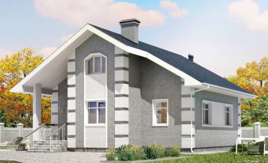 115-001-Л Проект двухэтажного дома мансардой, недорогой дом из поризованных блоков Черкесск | Проекты домов от House Expert