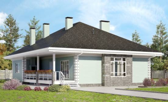 135-003-Л Проект одноэтажного дома, недорогой загородный дом из бризолита Черкесск | Проекты домов от House Expert