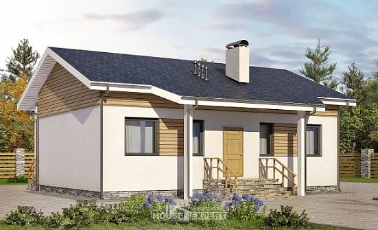 080-004-П Проект одноэтажного дома, уютный домик из арболита Карачаевск | Проекты домов от House Expert