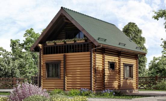 080-003-П Проект двухэтажного дома мансардой, небольшой коттедж из дерева Карачаевск | Проекты домов от House Expert