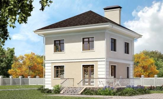090-003-Л Проект двухэтажного дома, доступный коттедж из теплоблока Карачаевск | Проекты домов от House Expert