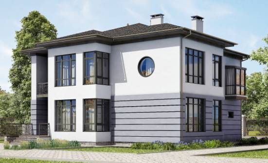 300-006-Л Проект двухэтажного дома, гараж, красивый коттедж из кирпича Черкесск | Проекты домов от House Expert