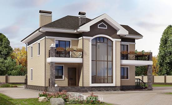 200-006-П Проект двухэтажного дома, современный домик из кирпича Черкесск | Проекты домов от House Expert