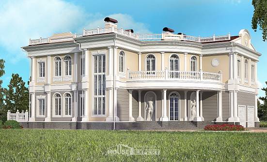 505-001-П Проект двухэтажного дома и гаражом, современный домик из газосиликатных блоков Черкесск | Проекты домов от House Expert