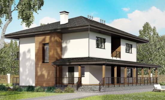 245-001-П Проект двухэтажного дома, красивый дом из бризолита Черкесск | Проекты домов от House Expert