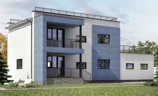 180-012-Л Проект двухэтажного дома и гаражом, просторный домик из кирпича Карачаевск | Проекты домов от House Expert