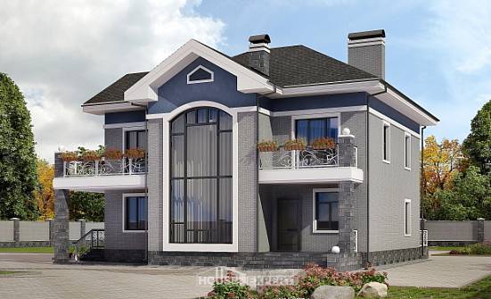 200-006-Л Проект двухэтажного дома, средний загородный дом из кирпича Черкесск | Проекты домов от House Expert