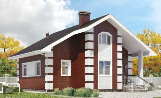 115-001-П Проект двухэтажного дома с мансардой, уютный дом из блока Карачаевск | Проекты домов от House Expert