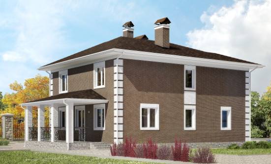185-002-П Проект двухэтажного дома, бюджетный загородный дом из твинблока Карачаевск | Проекты домов от House Expert