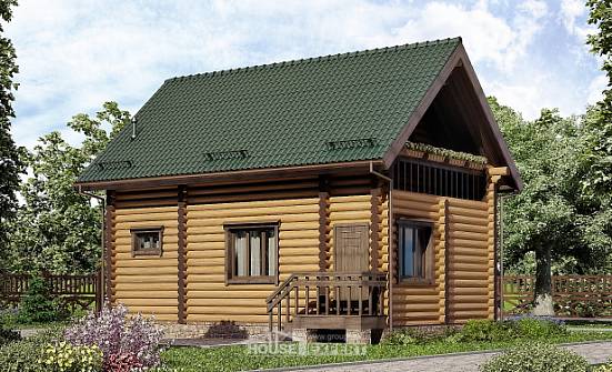 080-003-П Проект двухэтажного дома мансардой, небольшой коттедж из дерева Карачаевск | Проекты домов от House Expert