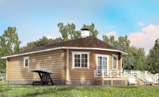 095-001-Л Проект одноэтажного дома, уютный домик из дерева Карачаевск | Проекты одноэтажных домов от House Expert