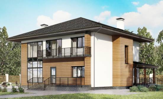 245-001-П Проект двухэтажного дома, красивый дом из бризолита Черкесск | Проекты домов от House Expert
