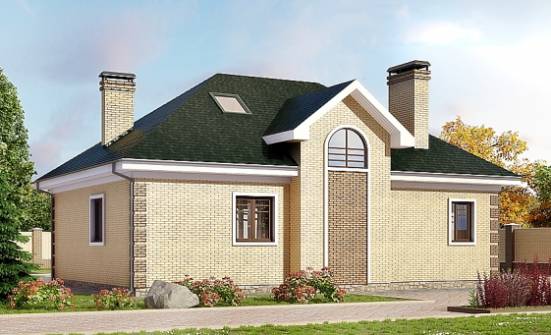150-013-Л Проект двухэтажного дома с мансардой, доступный загородный дом из кирпича Карачаевск | Проекты домов от House Expert