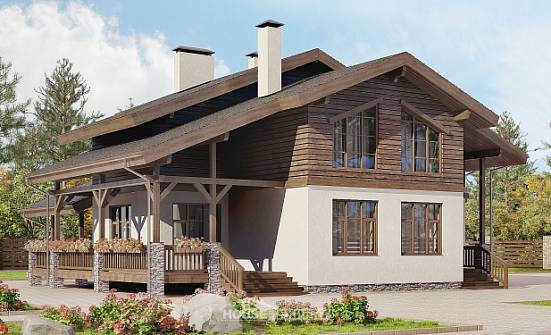 210-006-Л Проект двухэтажного дома мансардный этаж, простой дом из кирпича Карачаевск | Проекты домов от House Expert