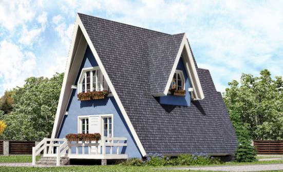 100-002-П Проект двухэтажного дома мансардой, современный загородный дом из дерева Карачаевск | Проекты домов от House Expert