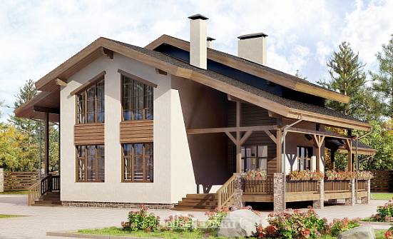 240-003-П Проект двухэтажного дома с мансардным этажом, простой дом из кирпича Карачаевск | Проекты домов от House Expert