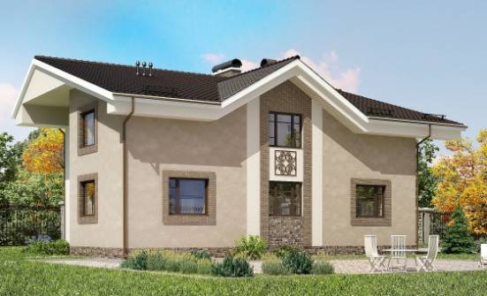 210-003-П Проект двухэтажного дома с мансардой, средний коттедж из пеноблока Карачаевск | Проекты домов от House Expert