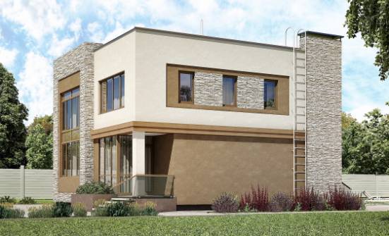 185-001-П Проект двухэтажного дома, современный дом из газосиликатных блоков Черкесск | Проекты домов от House Expert