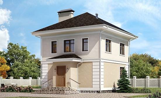 090-003-Л Проект двухэтажного дома, доступный коттедж из теплоблока Карачаевск | Проекты домов от House Expert