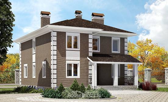 185-002-П Проект двухэтажного дома, бюджетный загородный дом из твинблока Карачаевск | Проекты домов от House Expert