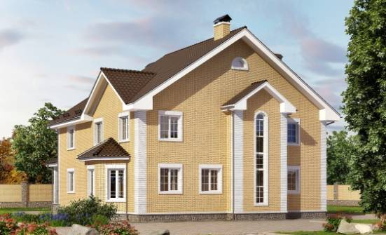 320-003-Л Проект двухэтажного дома, красивый коттедж из твинблока Карачаевск | Проекты домов от House Expert