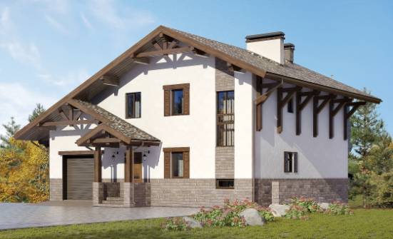 305-002-П Проект трехэтажного дома мансардой, просторный домик из кирпича Карачаевск | Проекты домов от House Expert