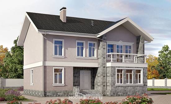 170-008-П Проект двухэтажного дома, уютный коттедж из газобетона Карачаевск | Проекты домов от House Expert