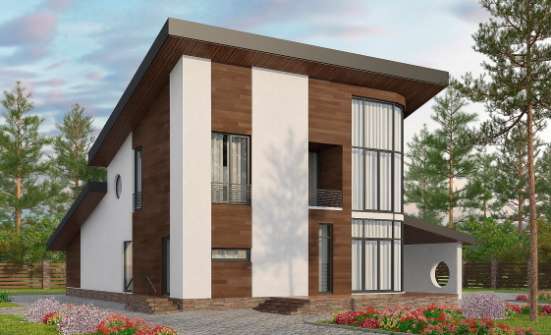 230-001-П Проект двухэтажного дома мансардный этаж, просторный загородный дом из кирпича Черкесск | Проекты домов от House Expert