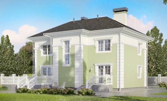 155-005-П Проект двухэтажного дома, бюджетный домик из арболита Черкесск | Проекты домов от House Expert