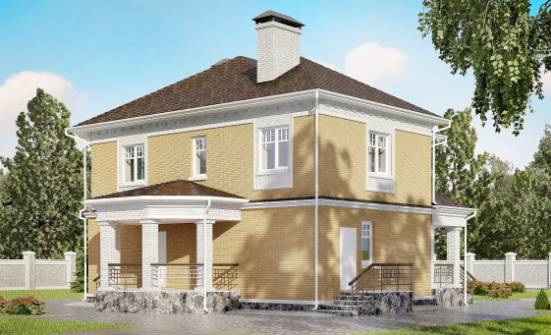 160-001-Л Проект двухэтажного дома, небольшой загородный дом из газосиликатных блоков Черкесск | Проекты домов от House Expert
