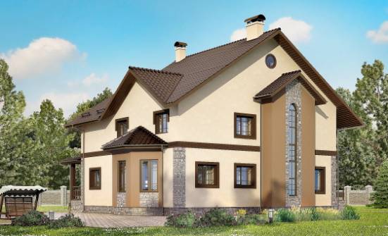 265-003-Л Проект двухэтажного дома, красивый загородный дом из газосиликатных блоков Черкесск | Проекты домов от House Expert
