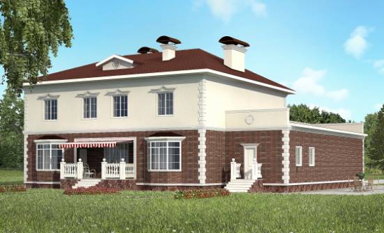 380-001-Л Проект двухэтажного дома, гараж, просторный коттедж из кирпича Карачаевск | Проекты домов от House Expert