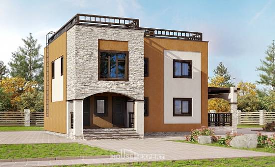 150-010-Л Проект двухэтажного дома, скромный дом из кирпича Черкесск | Проекты домов от House Expert