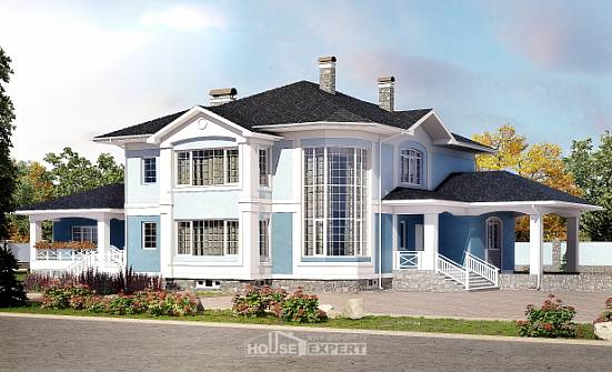 620-001-П Проект трехэтажного дома, гараж, большой домик из твинблока Карачаевск | Проекты домов от House Expert