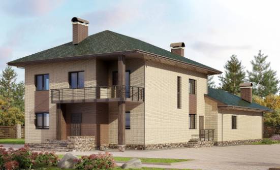 305-003-П Проект двухэтажного дома, большой коттедж из бризолита Карачаевск | Проекты домов от House Expert