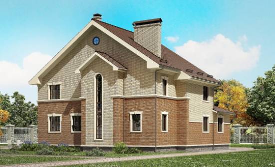 300-004-Л Проект двухэтажного дома, красивый домик из твинблока Карачаевск | Проекты домов от House Expert