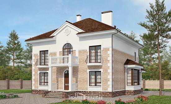 220-008-П Проект двухэтажного дома, современный загородный дом из кирпича Черкесск | Проекты домов от House Expert