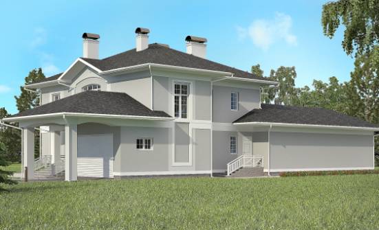 360-001-П Проект двухэтажного дома и гаражом, красивый загородный дом из кирпича Карачаевск | Проекты домов от House Expert