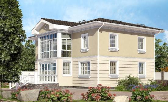 210-005-Л Проект двухэтажного дома, классический домик из керамзитобетонных блоков Черкесск | Проекты домов от House Expert