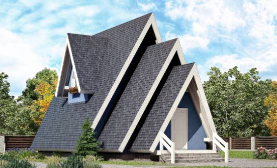 100-002-П Проект двухэтажного дома мансардой, современный загородный дом из дерева Карачаевск | Проекты домов от House Expert